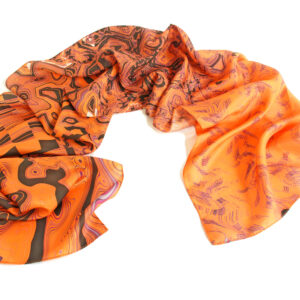 Hoodoos: Orange & Black<br> Limited Edition Silk Scarf
