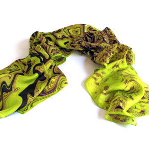 Hoodoos: Chartreuse & Black <br> Limited Edition Silk Scarf