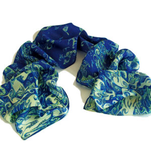 Exotica: Royal & Turquoise <br> Limited Edition Silk Scarf
