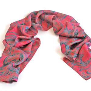 Anomalies: Fuschia & Turquoise <br> Limited Edition Silk Scarf
