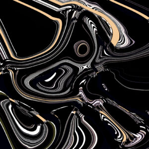 Frequencies #3: Black & Peach <br> Limited Edition Digital Print