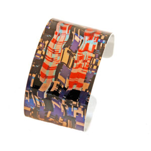 Aluminum Cuff: Multicolor Badlands Plaid <br> Limited Edition Bracelet