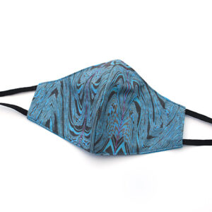Cross-Currents Design & Turquoise Reverse <br> Art to Wear Face Mask