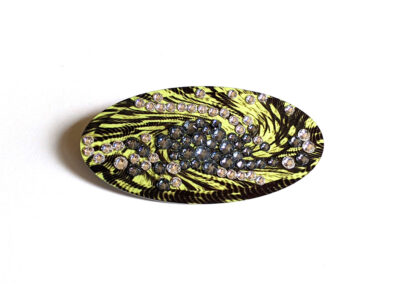 Chartreuse Vortex Bling Brooch