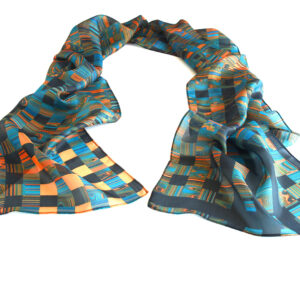 Square Waves silk scarf main image